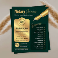 Signatur von Notar-Agenten Briefmarke Grün- und Go