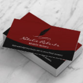 Signatur von Notar-Agenten mit dem Black Red Quill Visitenkarte