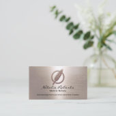 Signatur von Notar-Agenten Quill-Logo-Rose Gold Visitenkarte (Stehend Vorderseite)