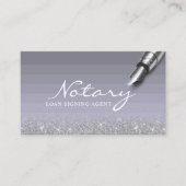 Signatur von Notar-Mobilfunk-Agent Lila & Silver Visitenkarte (Vorderseite)