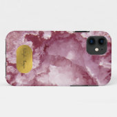 Signatur von rosa Goldfussmeerkristallen Case-Mate iPhone Hülle (Rückseite (Horizontal))