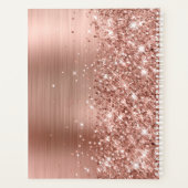 Signatur von Rose-Gold-Glitzer und Folienüberzug Planer (Rückseite)