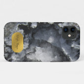 Signatur von Schwarzen-Gold-Fohlen-Kristallen Case-Mate iPhone Hülle (Rückseite (Horizontal))