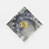 Signatur von Schwarzen-Gold-Fohlen-Kristallen Serviette (Ecke)