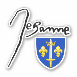 Signatur/Wappen von Jeanne d'Arc Aufkleber