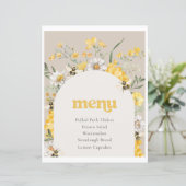 Signatur zum Bee-Menü der gedruckten Wildblume (8x (Stehend Vorderseite)