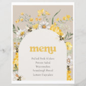 Signatur zum Bee-Menü der gedruckten Wildblume (8x (Vorderseite)