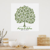Signaturbaum für Hochzeiten - Kreise Poster (Küche)