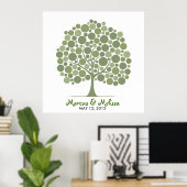 Signaturbaum für Hochzeiten - Kreise Poster (Heimbüro)