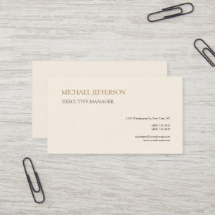 Signaturcreme Modern Elegant Einfach  Visitenkarte