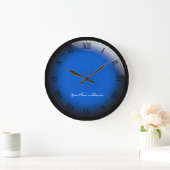 Signature 3D-Stil Klassische römische Zahlen Große Wanduhr (Zuhause)