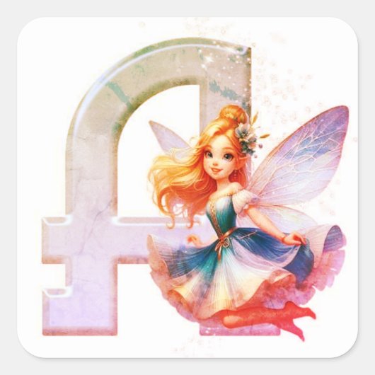 "Signature "A"-Logo-Aufkleber - Erhöhen Sie Ihren Quadratischer Aufkleber (Vorderseite)