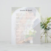 Signature Address Lined Wedding Guest Book Pages (Stehend Vorderseite)