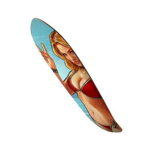 Signature Beach Babe Custom Pro Long Board Skateboard (Vorderseite)