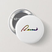 Signature Bernie Sanders Pride Rainbow - LGBT Poli Button (Vorne & Hinten)