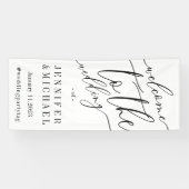 Signature Big Willkommen auf der Hochzeit Banner (Horizontal)