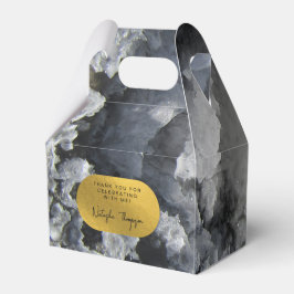 Signature Black Gold Foil Sea Crystals Vielen Dank Geschenkschachtel