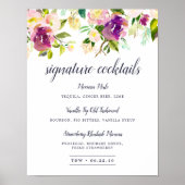 Signature Bloom Signature Cocktail Menü-Signatur Poster (Vorne)