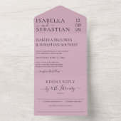 Signature Blush Pink Wedding Kindly Antwort All In One Einladung (Innen)