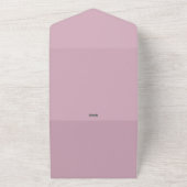 Signature Blush Pink Wedding Kindly Reply All In One Einladung (Außenbereich)