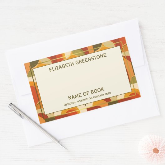 Signature-Buchzeichen für Retro Vibes Author Rechteckiger Aufkleber (Umschlag)