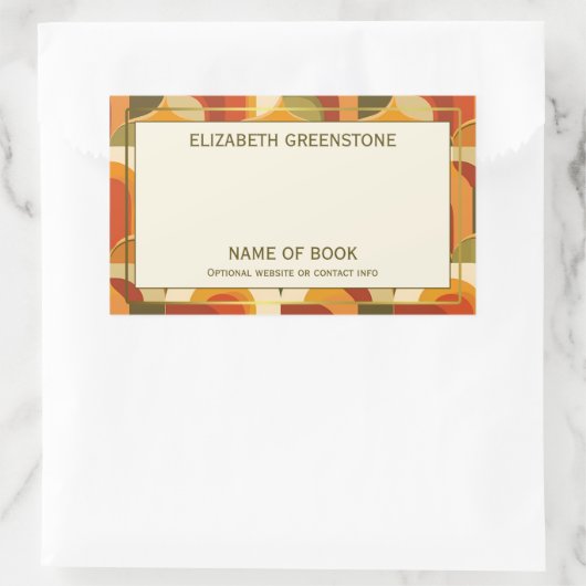 Signature-Buchzeichen für Retro Vibes Author Rechteckiger Aufkleber (Tasche)