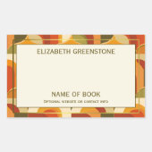 Signature-Buchzeichen für Retro Vibes Author Rechteckiger Aufkleber (Vorderseite)