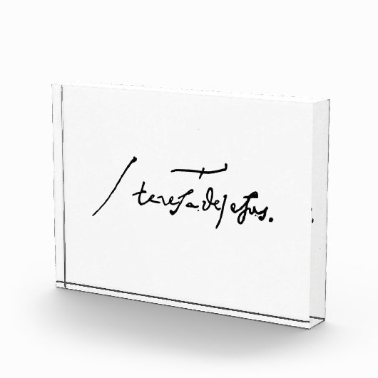 Signature by St. Theresa of Avila Heilige Theresa Fotoblock (Rechts)