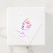 Signature Chic Typography Purple and Beauty QR Geschenkanhänger (Beispiel)