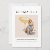 Signature Cocktail | Aquarius Zodiac Birthday Einladung (Vorderseite)