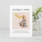 Signature Cocktail | Aquarius Zodiac Birthday Einladung (Stehend Vorderseite)