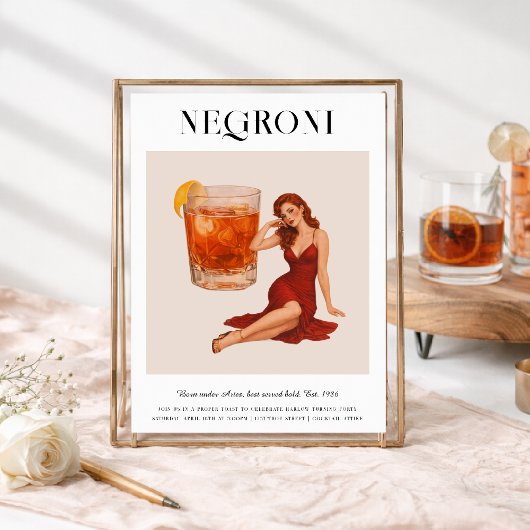 Signature Cocktail | Aries Zodiac Birthday Einladung