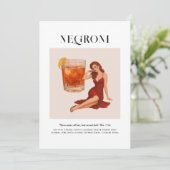 Signature Cocktail | Aries Zodiac Birthday Einladung (Stehend Vorderseite)