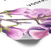 Signature Cocktail Bar lila Hochzeit Poster (Ecke)