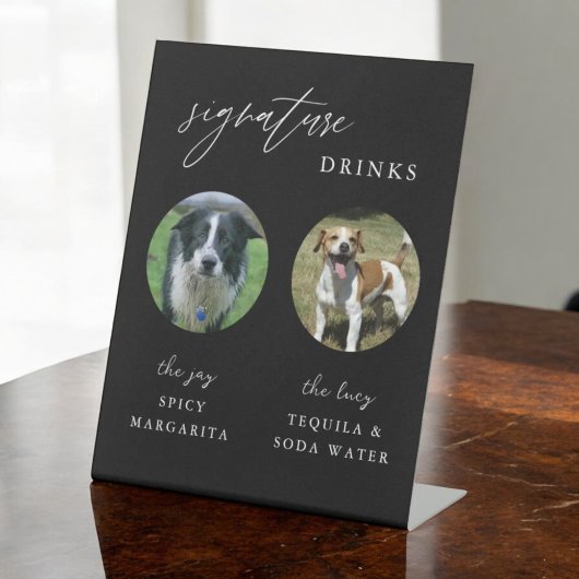Signature Cocktail Bar Sign Sockelschild
