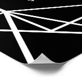 Signature Cocktail Bar Zeichen geometrische Hochze Poster (Ecke)