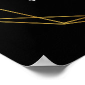Signature Cocktail Bar Zeichen geometrische Hochze Poster (Ecke)