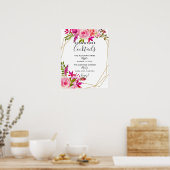 Signature Cocktail Bar Zeichen geometrische Hochze Poster (Küche)