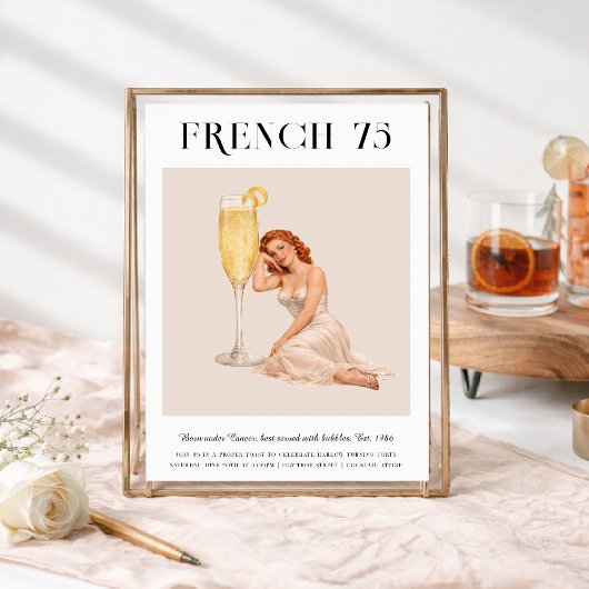 Signature Cocktail | Cancer Zodiac Birthday Einladung