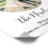 Signature Cocktail Custom Foto Wedding Drink Bar Poster (Ecke)