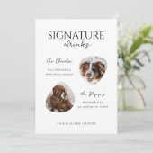 Signature Cocktail Dog Foto Drinks Bar Menükarte (Stehend Vorderseite)