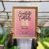 Signature Cocktail Drink Menü Hochzeitsdekor Poste Poster