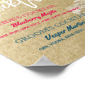 Signature Cocktail Drink Menü Hochzeitsdekor Signa Poster (Ecke)