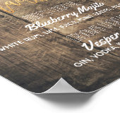 Signature Cocktail Drink Menü Hochzeitsdekor Signa Poster (Ecke)