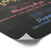 Signature Cocktail Drink Menü Hochzeitsdekor Signa Poster (Ecke)