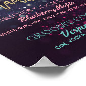 Signature Cocktail Drink Menü Hochzeitsdekor Signa Poster (Ecke)