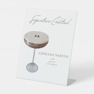 Signature Cocktail Espresso Martini Sockelschild