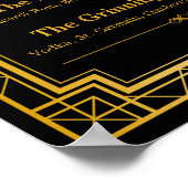 Signature-Cocktail-Hochzeitszeichen | Gatsby Art D Poster (Ecke)