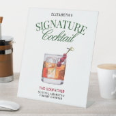 Signature Cocktail Klasse Grün & Rot Sockelschild (In Situ)