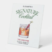 Signature Cocktail Klasse Grün & Rot Sockelschild (Vorderseite)